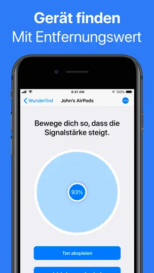 Screenshot von Wunderfind: Gerät Finden auf dem iPhone 2