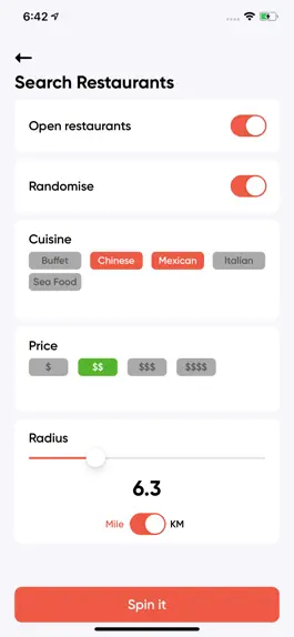 Game screenshot Restaurant Roulette :) hack