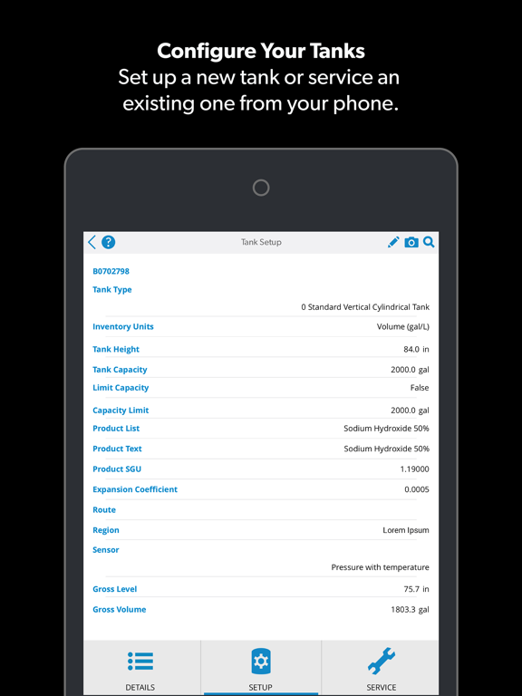 TankData iPad screenshot