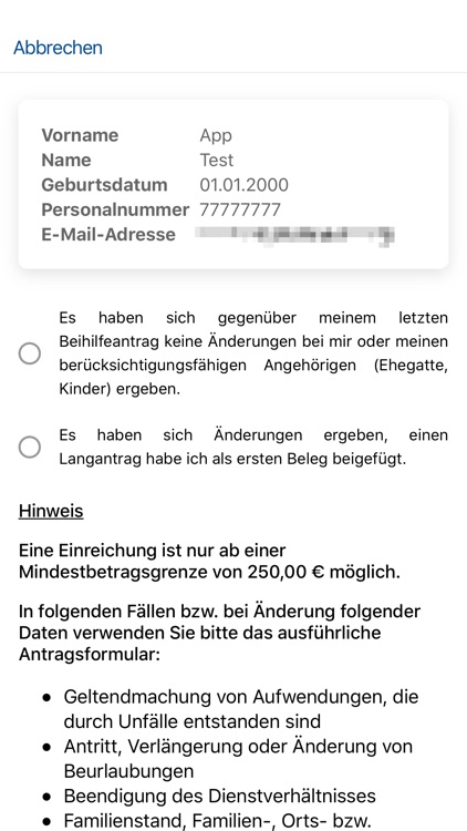 eBeihilfe - App - HE