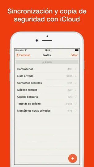 Captura de pantalla de Bloqueo Notas en iPhone 2