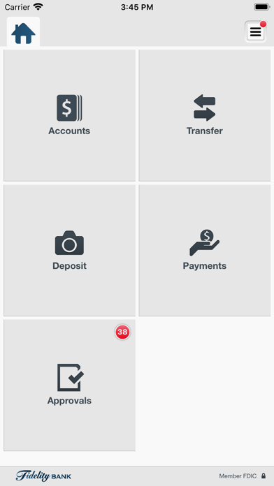 Fidelity Bank Business App Screenshot