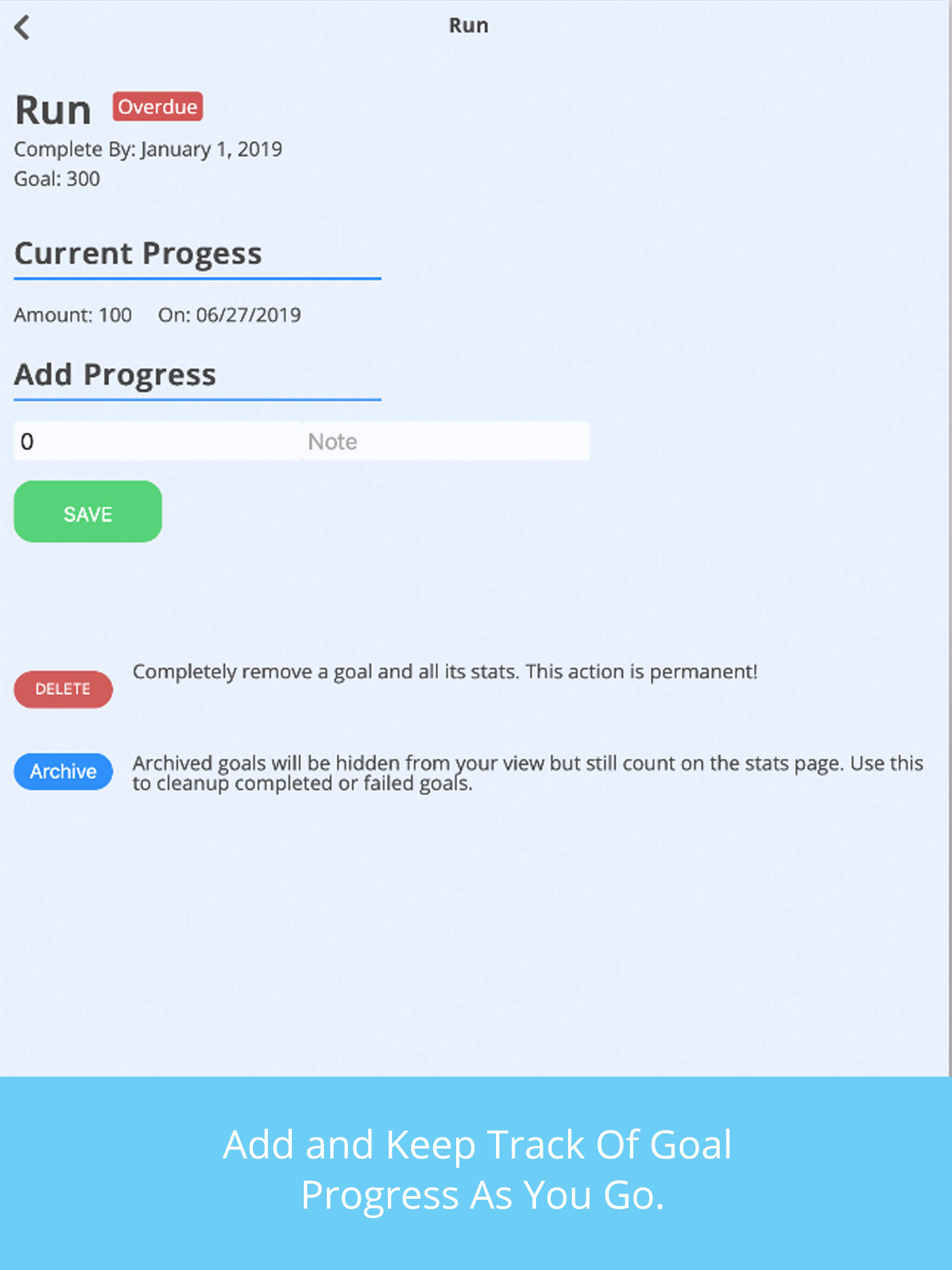 Simple Goals Tracker screenshot 5