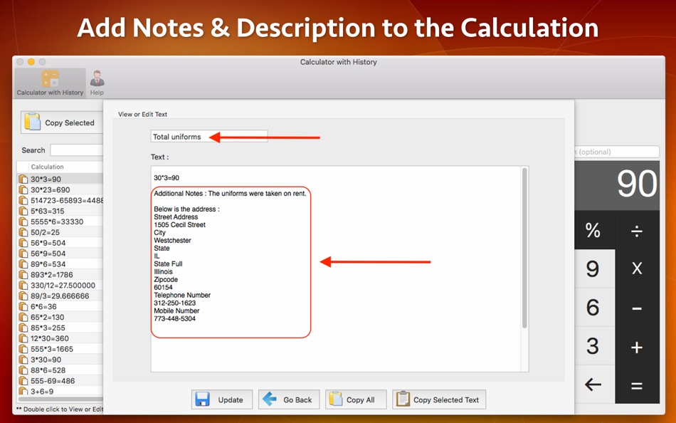 #2. Calculator with History (macOS) 由: Ruchira Ramesh
