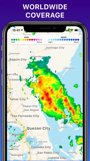 Скриншот Погодный радар: карта осадков на iPhone 5