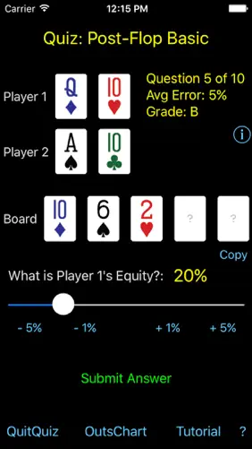 Hold'em Odds Quizzer screenshot 2