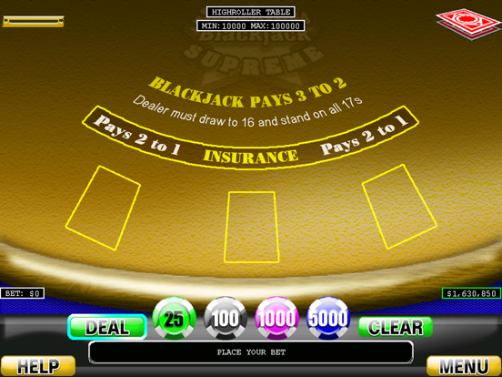 Super Mega Blackjack Supreme iPad screenshot 5 - Games app