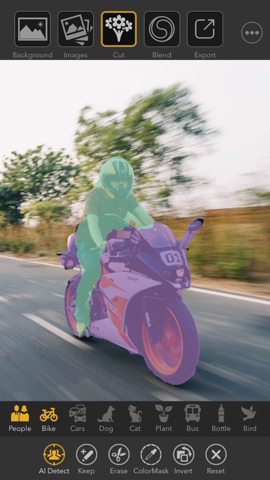 Screenshot of Cut and Blend
