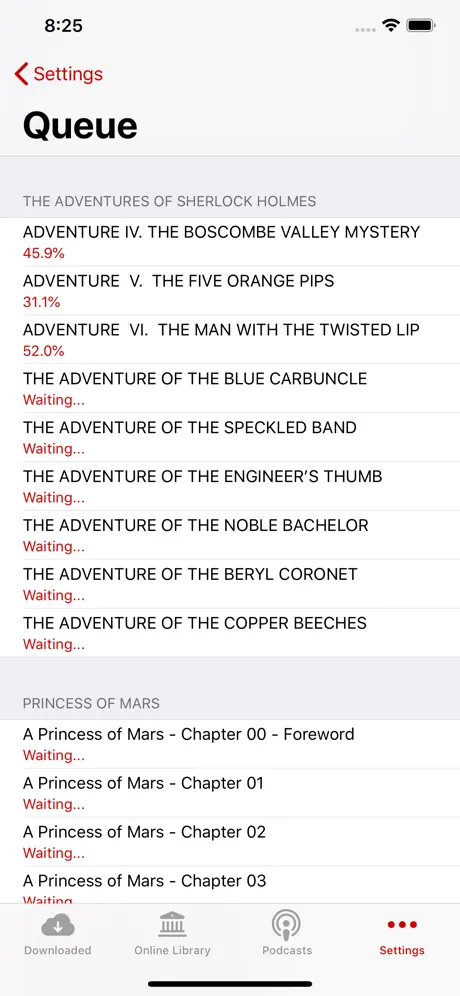 Audiobooks - Librivox library