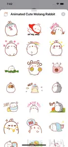 Animated Cute Molang Rabbit screenshot #2 for iPhone