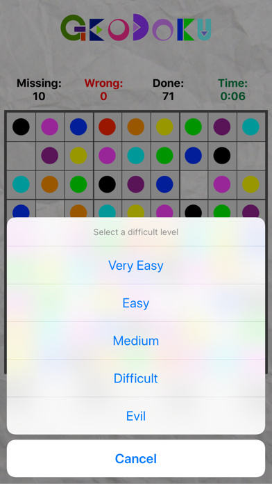 GeoDoku iPhone screenshot