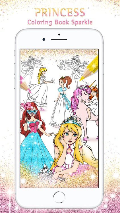 Princess Coloring Book Sparkle