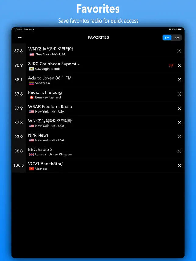 Snímek obrazovky 3 Radio App - Simple Radio Tuner iphone