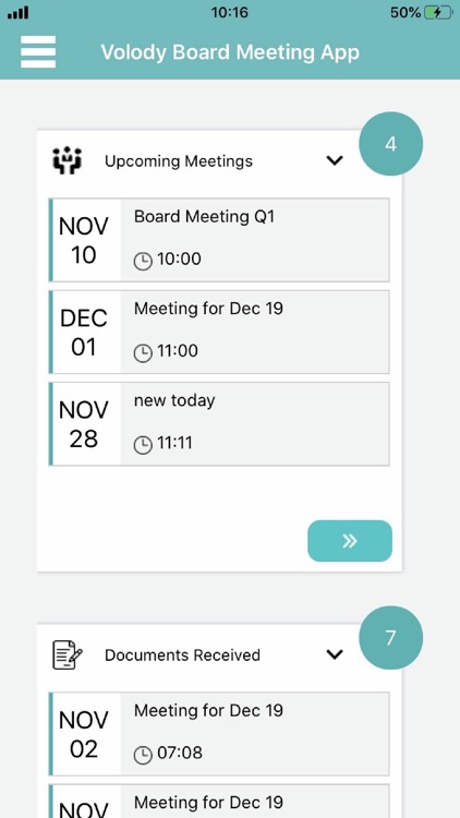 Volody Board Meeting App