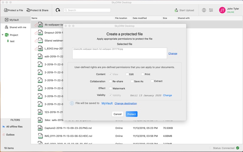 SkyDRM iPhone screenshot 3 - Productivity app