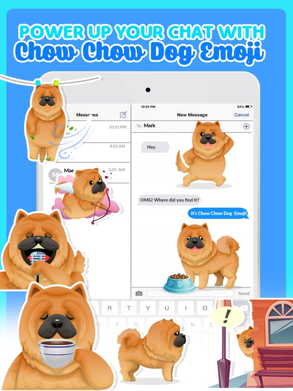 Screenshot #6 pour ChowChow Dog Emoji Stickers