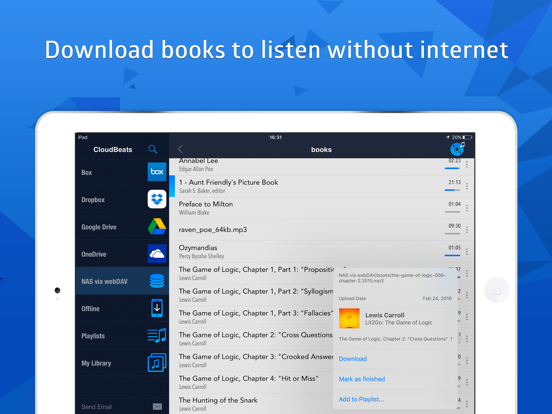 Screenshot #6 pour CloudBeats: audio book player