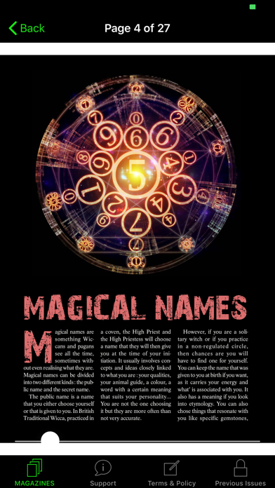 Wicca Magazine Screenshot