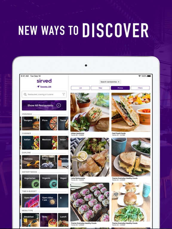Sirved - Restaurant Menus iPad screenshot 4 - Food & Drink app