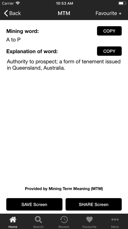 Mining Terms Meaning