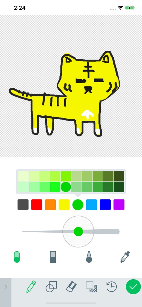 Springin' - Créez des éléments visuels uniques grâce à une palette de couleurs étendue et des outils de dessin précis, tels que le crayon et le pinceau, pour des actifs personnalisés.