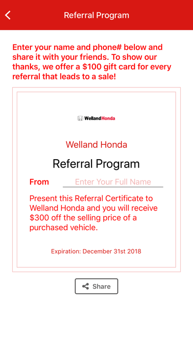 Welland Honda Screenshot