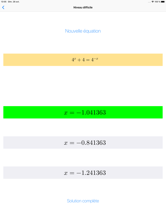 Screenshot #4 pour Equations exponentielles
