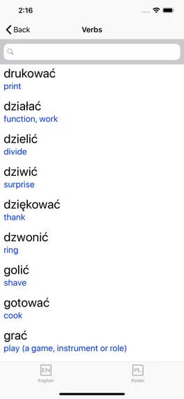 Game screenshot Polish Verb Blitz apk