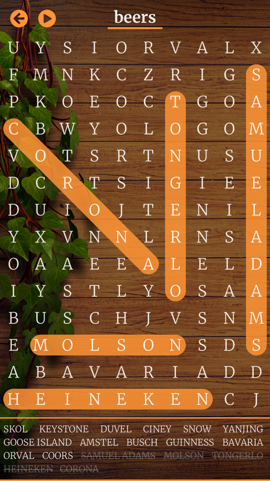 #1. Word Search - Infinite puzzles (iOS) 由: Frederic Bacro