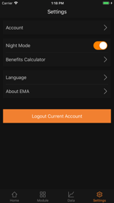 EMA App screenshot