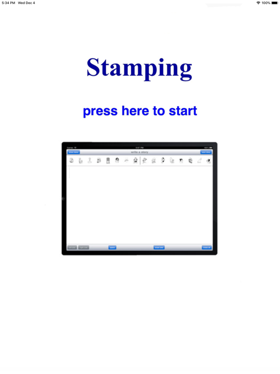 Stamping Words iPad screenshot