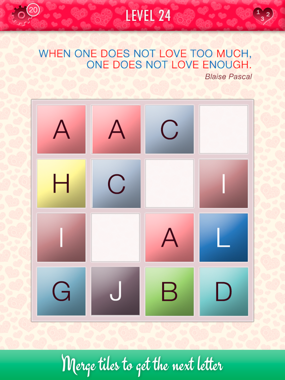 Screenshot #5 pour 2048 Valentine’s Day Quotes