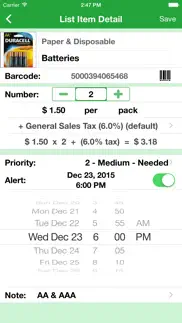 shopping (grocery list) iphone screenshot 3