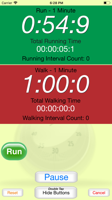 Running Interval Timer Screenshot