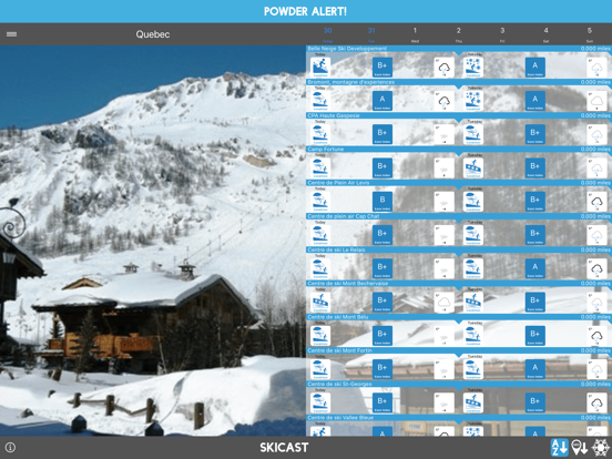 SkiCast iPad screenshot 3 - Weather app