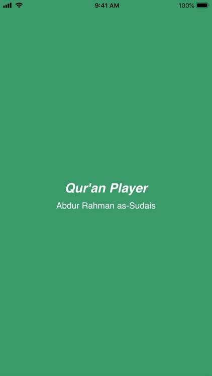 Quran Audio Player (Sudais)
