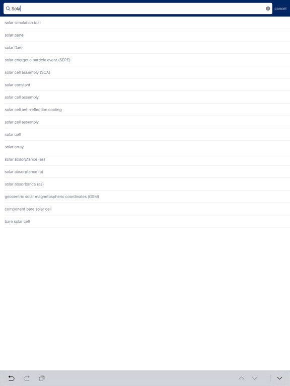 Screenshot #5 pour ESA Glossary