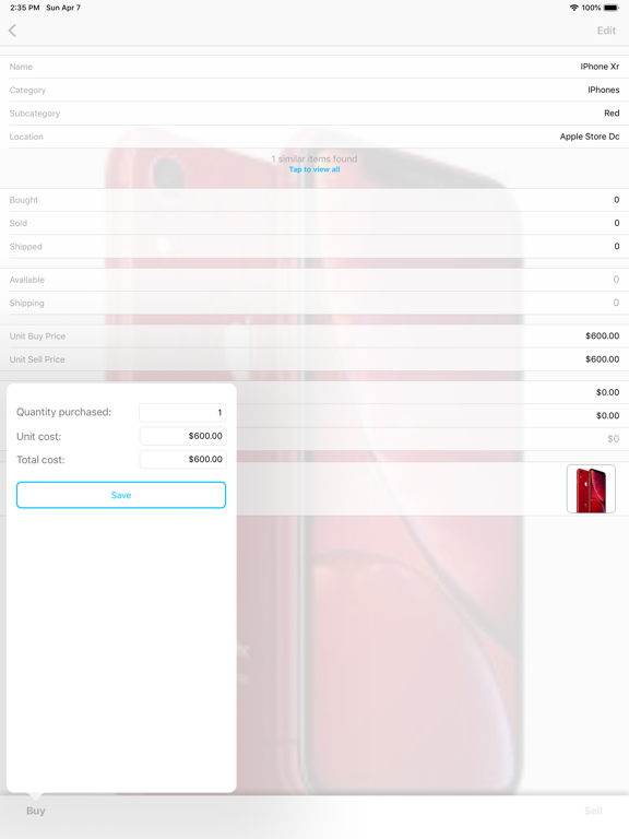 Screenshot #5 pour Inventory Now: product tracker