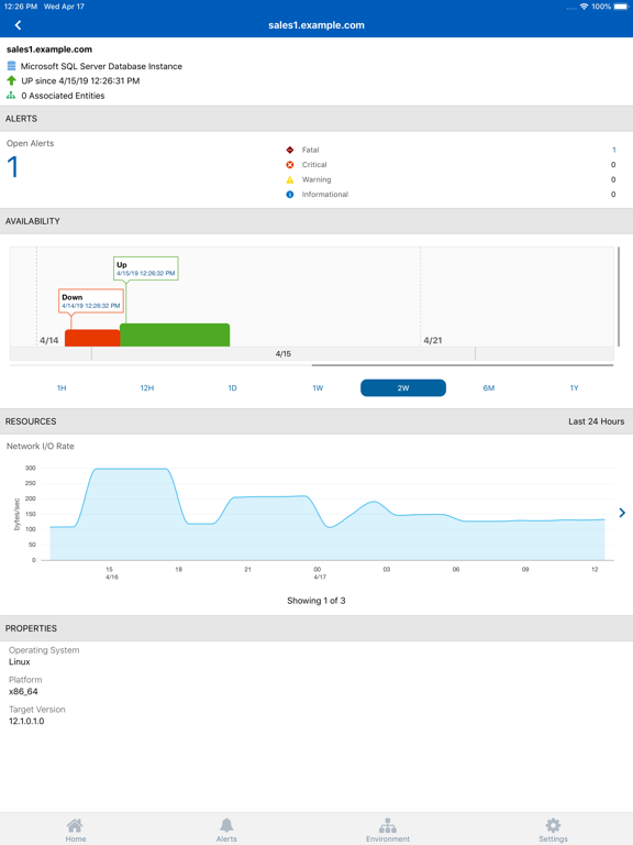 Screenshot #4 for Oracle Management Cloud Mobile