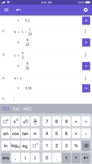 GeoGebra Scientific Calculator Screenshot