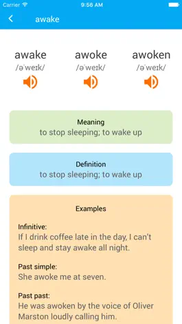 Game screenshot English Irregular Verbs Book apk