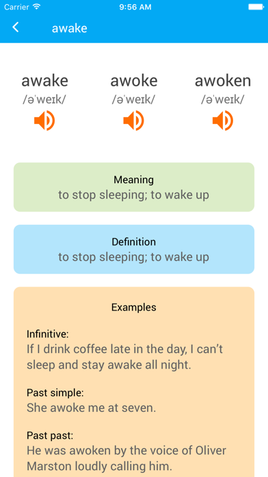 Screenshot #2 pour English Irregular Verbs Book