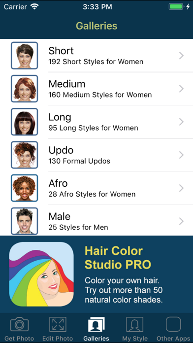 Hairstyle Try On PRO screenshot1