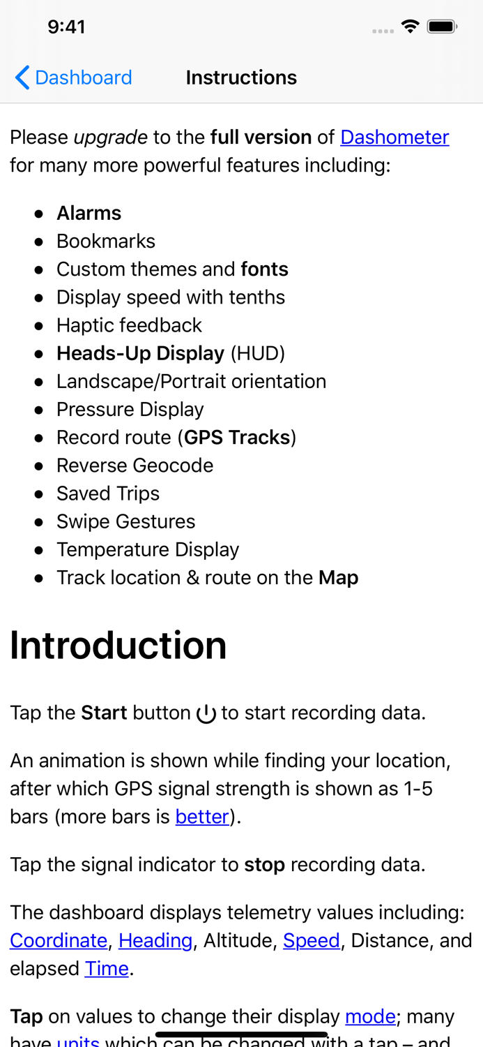 Dashometer-Lite GPS Dashboard