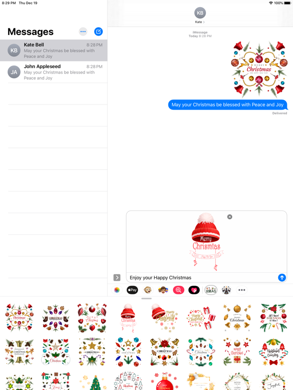 220+ Realistic Merry Christmas iPad screenshot 2 - Stickers app