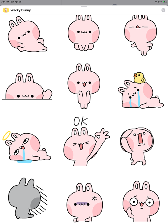 Screenshot #6 pour Wacky Bunny Animated Stickers