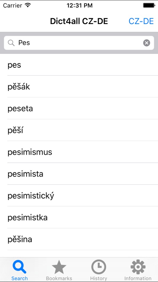 Czech-German dictionary - 2.9 - (iOS)