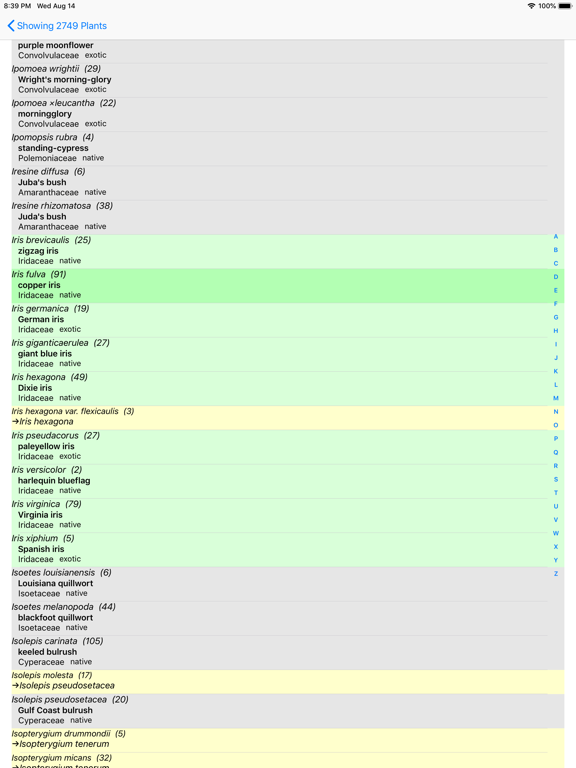 Louisiana Wildflowers iPad screenshot 8 - Education app