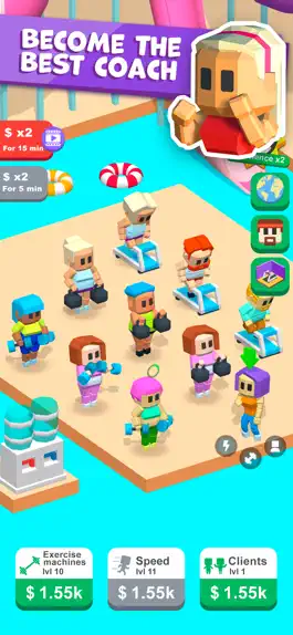 Game screenshot Idle Gym City - fitness tycoon apk