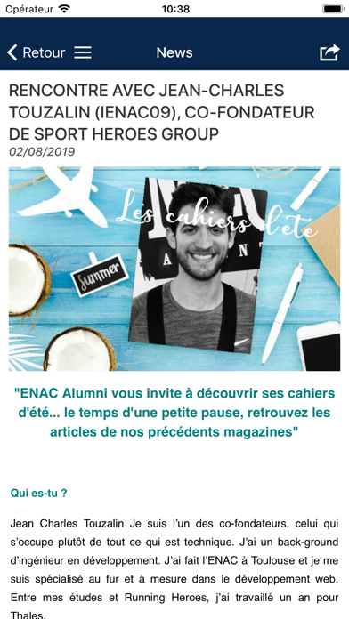 ENAC Alumni Screenshot